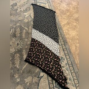 🎅🏻 CHRISTMAS VINTAGE GIFT! STEVE MADDEN ASYMMETRICAL FRINGE SCARF WRAP INDIA NWT